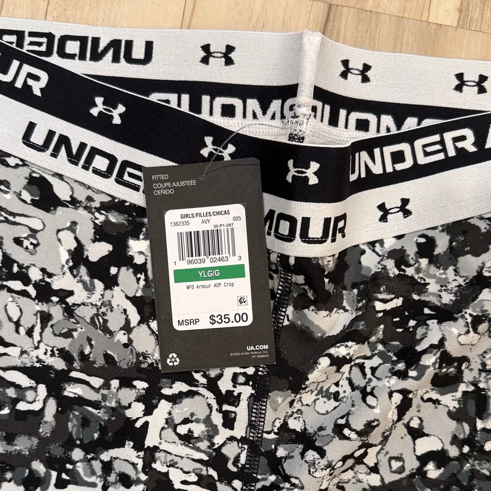 Under Armour Kids Gray & Black Camo Performance Leggings